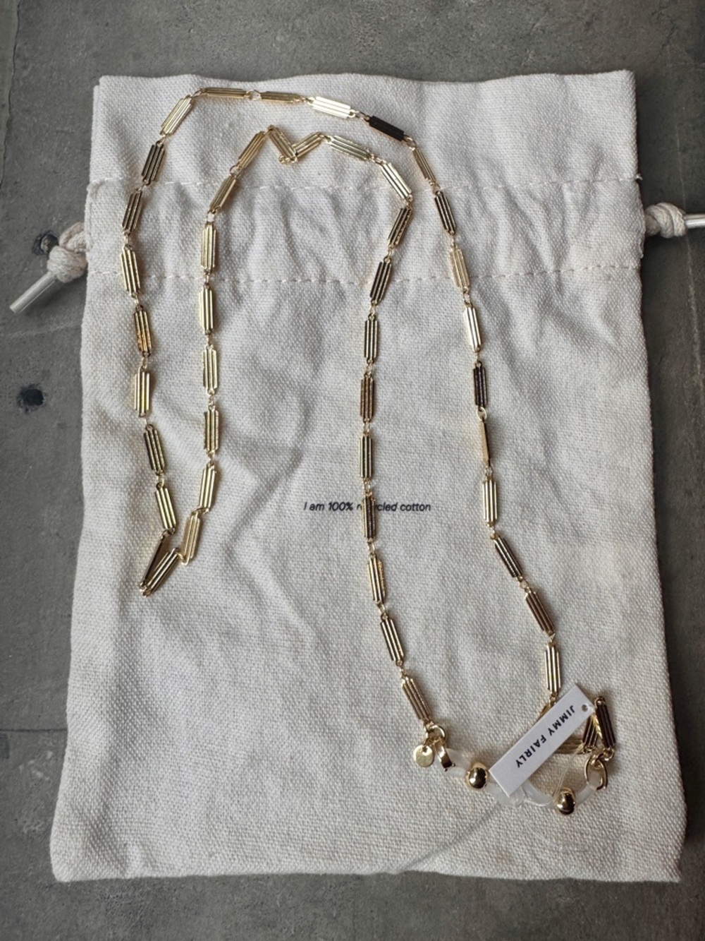 JIMMY FAIRLY Gold Sunglasses Chain Eyewear Holder O/S NWT